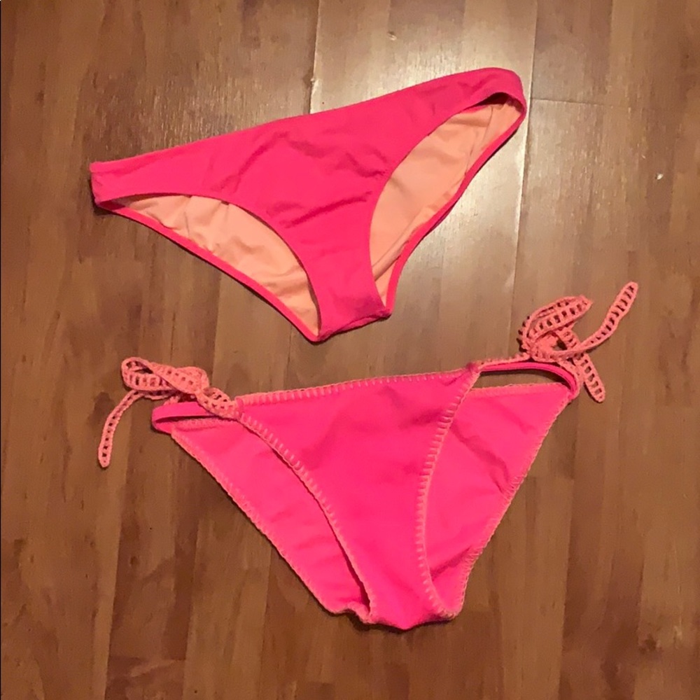 2 Pink Victory Secret bottoms
